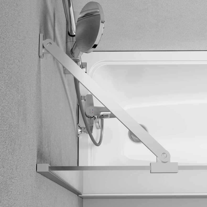 Шторка на ванну из стекла AM.PM Gem W90BS-080-140CM - 4 фото