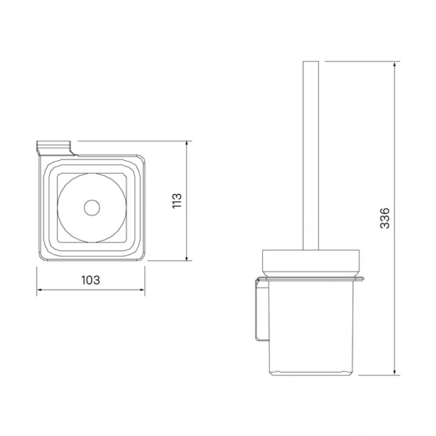 Ерш туалетный Iddis Slide SLISCG0i47 хром, подвесной - схема