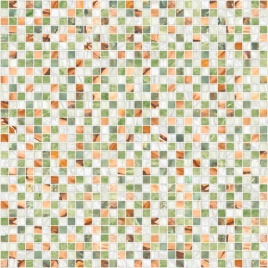 Керамогранит напольный глазурированный 45x45 М-Квадрат Нео мозайка зелёная