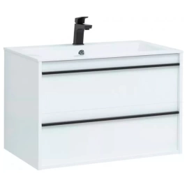 Тумба с раковиной подвесная Aquanet Lino 80 белая