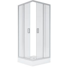Душевой уголок 90x90 Метакам Universal Gray N прозрачный