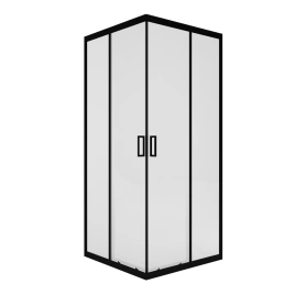 Душевой уголок 100x100 Метакам Apart черный прозрачный