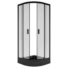Душевой уголок 90x90 Метакам Classic Black N прозрачный
