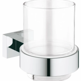 Подстаканник стеклянный с держателем Grohe Essentials Cube 40755001