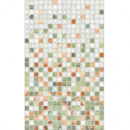 Керамическая плитка настенная 25x40 М-Квадрат Мозаика Нео зелёная средняя