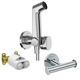 Смеситель с гигиеническим душем Hansgrohe Bidette E 29232000 с крючком