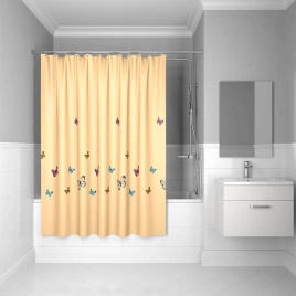 Штора для ванной 200x200 Iddis Yellow Butterfly SCID033P