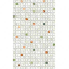 Керамическая плитка настенная 25x40 М-Квадрат Мозаика Нео зелёная светлая