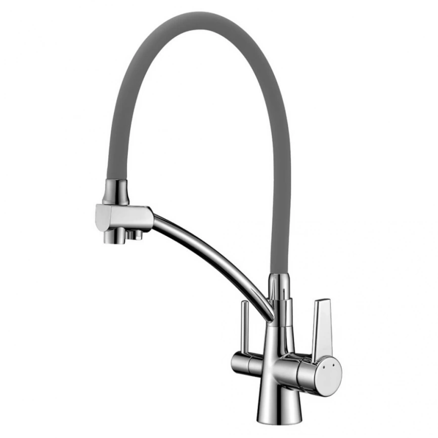Смеситель для кухни Lemark Comfort LM3071C-Gray c подключением к фильтру питьевой водой