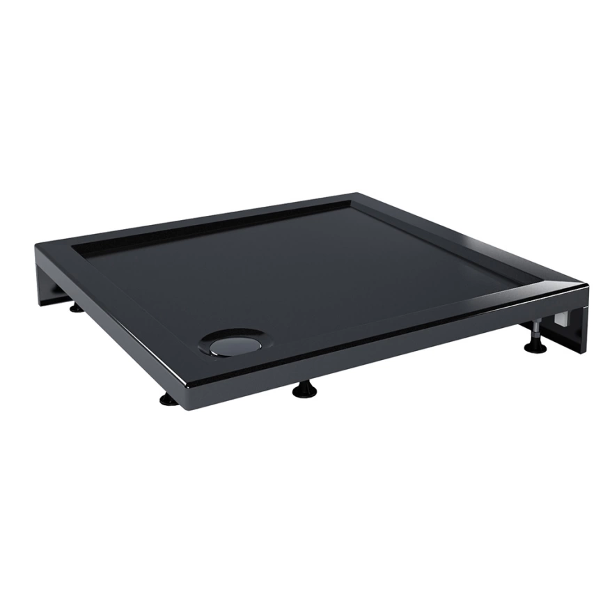 Душевой поддон акриловый Метакам Apart Black 100x100 квадратный черный - фото 10