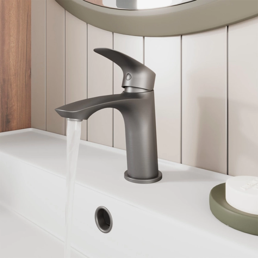 Смеситель для раковины Milardo Rora RORGM00M01 графит - фото 2