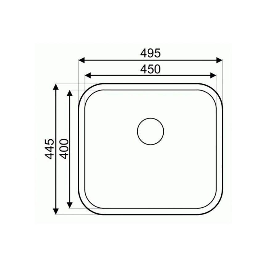 Мойка кухонная из нержавеющей стали Asil AS 334 - схема