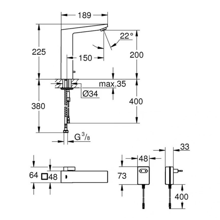 Grohe Eurocube E 36440000 схема