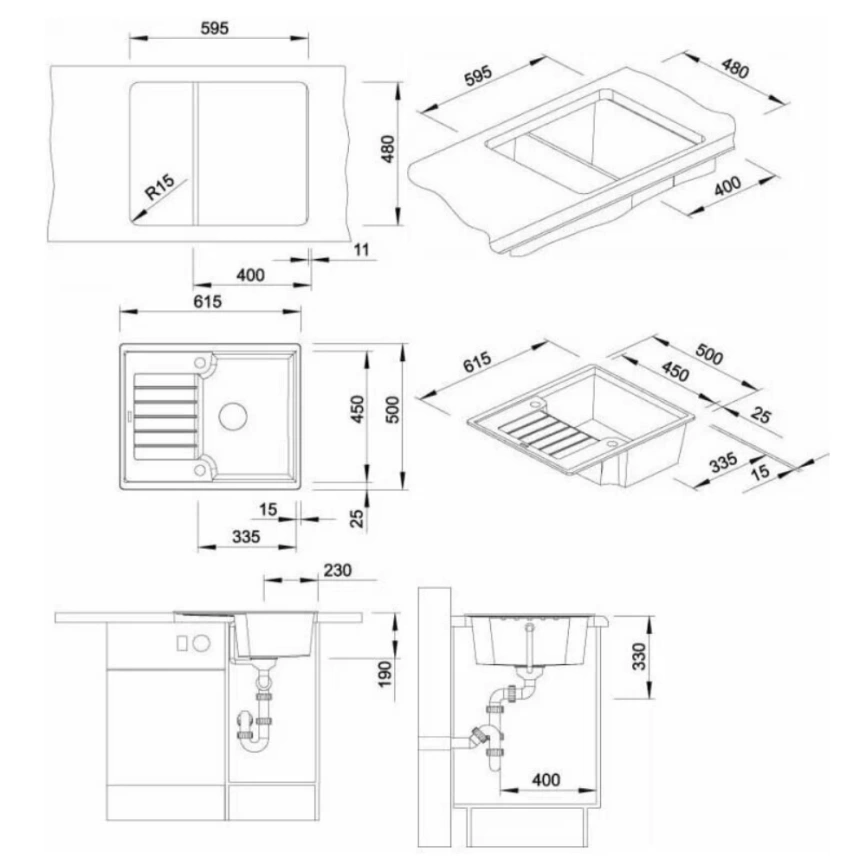 Мойка кухонная Blanco Zia 40 S, 516927 кофе - схема 1
