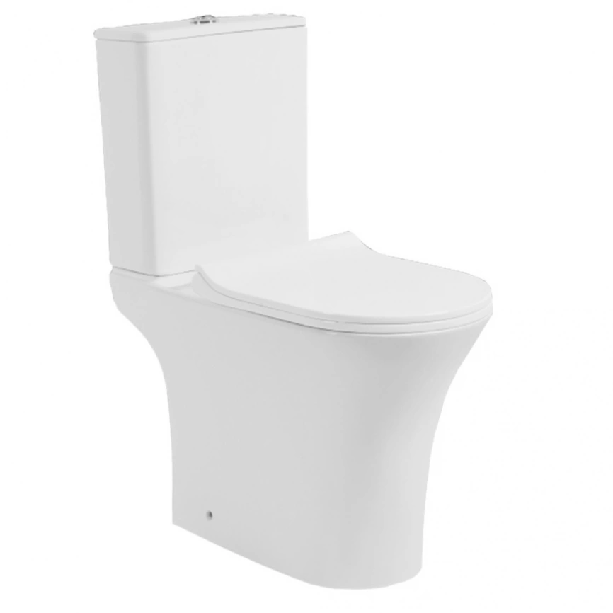 Унитаз компакт Sanmix SM-6217 безободковый с сиденьем