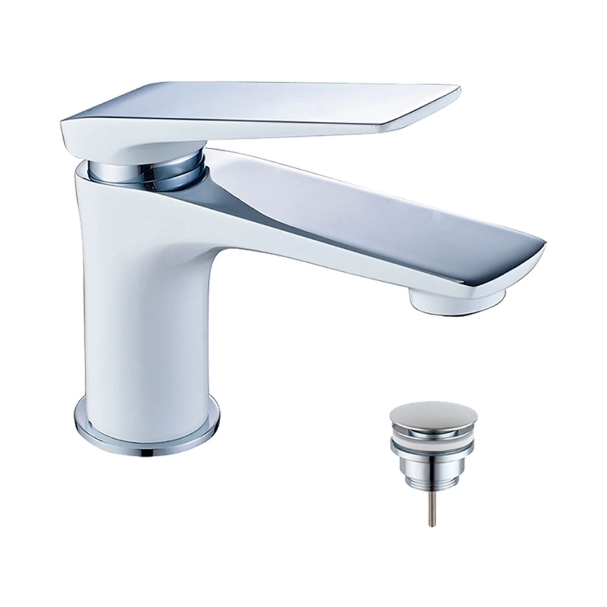 Смеситель для раковины Lemark Allegro LM5906CW белый/хром - фото 1