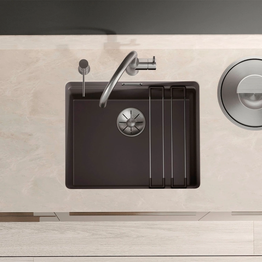 Мойка кухонная керамическая Blanco Etagon 500-U 525155 черная - фото 2
