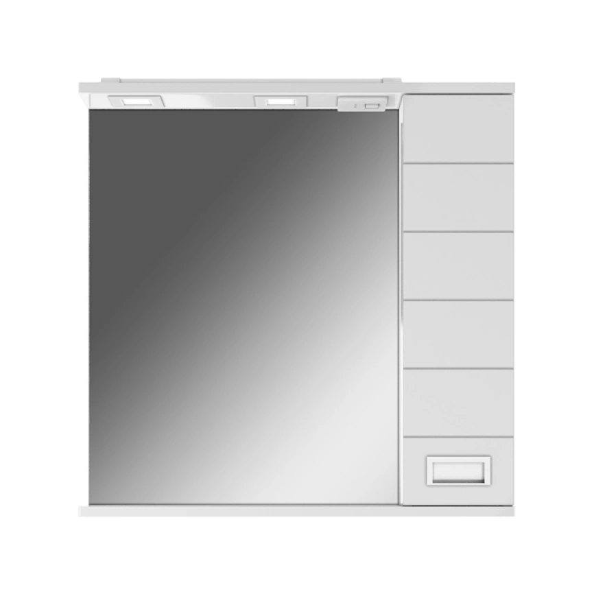 Зеркало-шкаф навесное Домино Cube 75, правый с подсветкой - фото 1