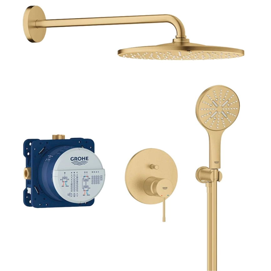 Душевой комплект Grohe Essence 25287GN0 золото - фото 1