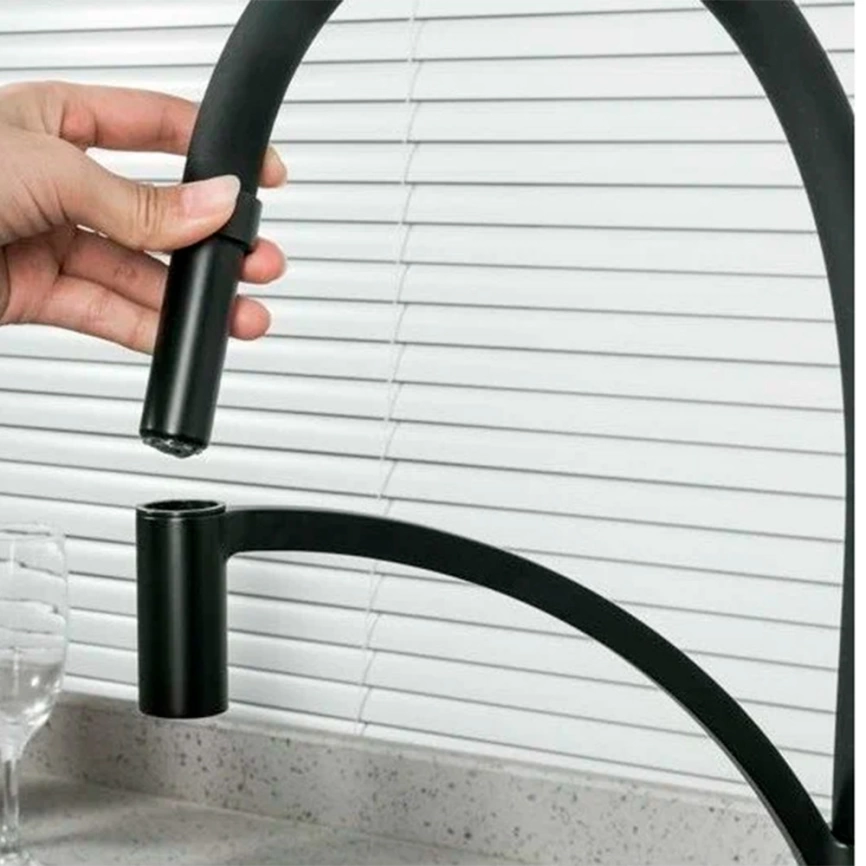 Смеситель для кухни Hans H812.033 черный - фото 2