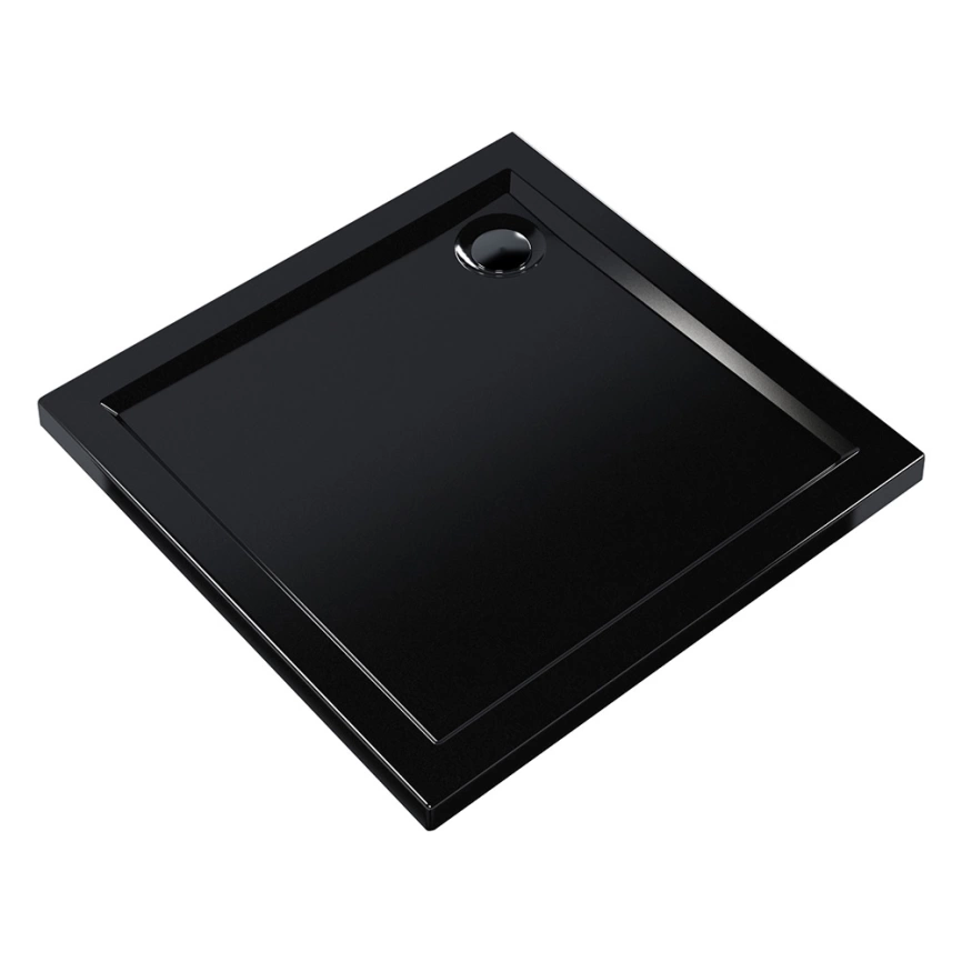 Душевой поддон акриловый Метакам Apart Black 100x100 квадратный черный