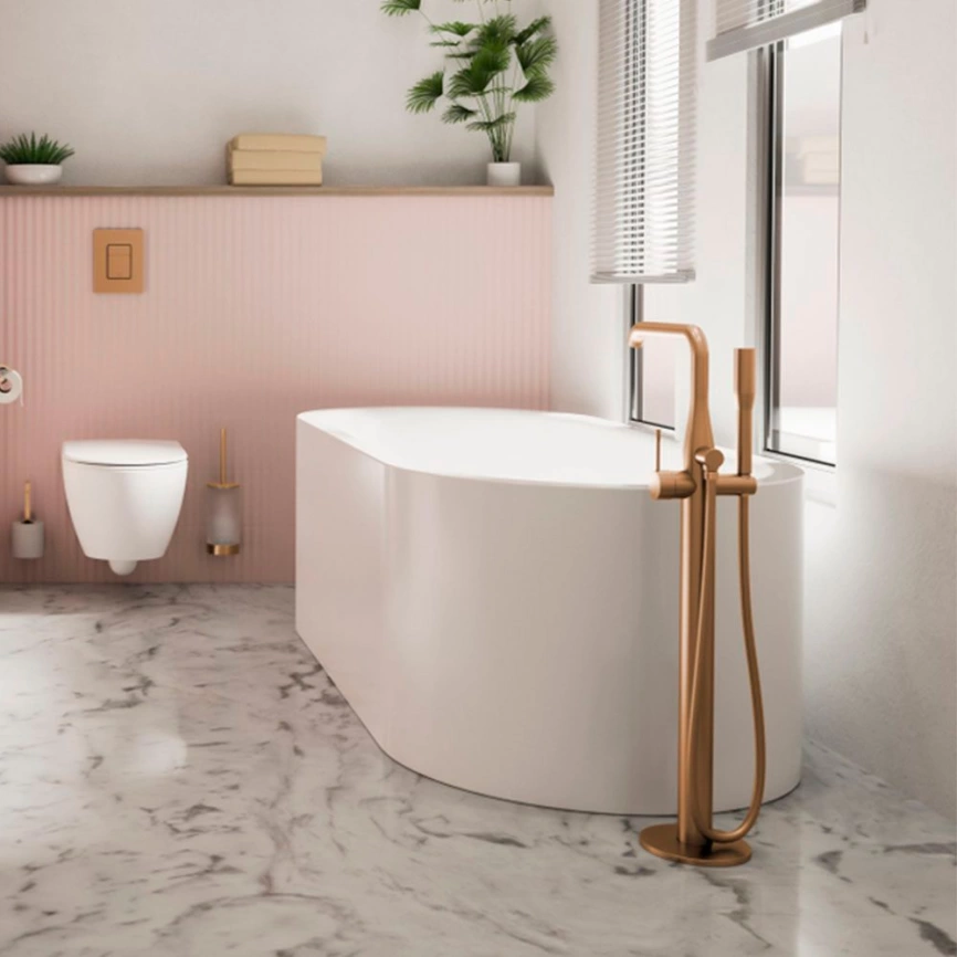 Смеситель для ванны Grohe Essence 23491DL1 напольный, бронза - фото 1