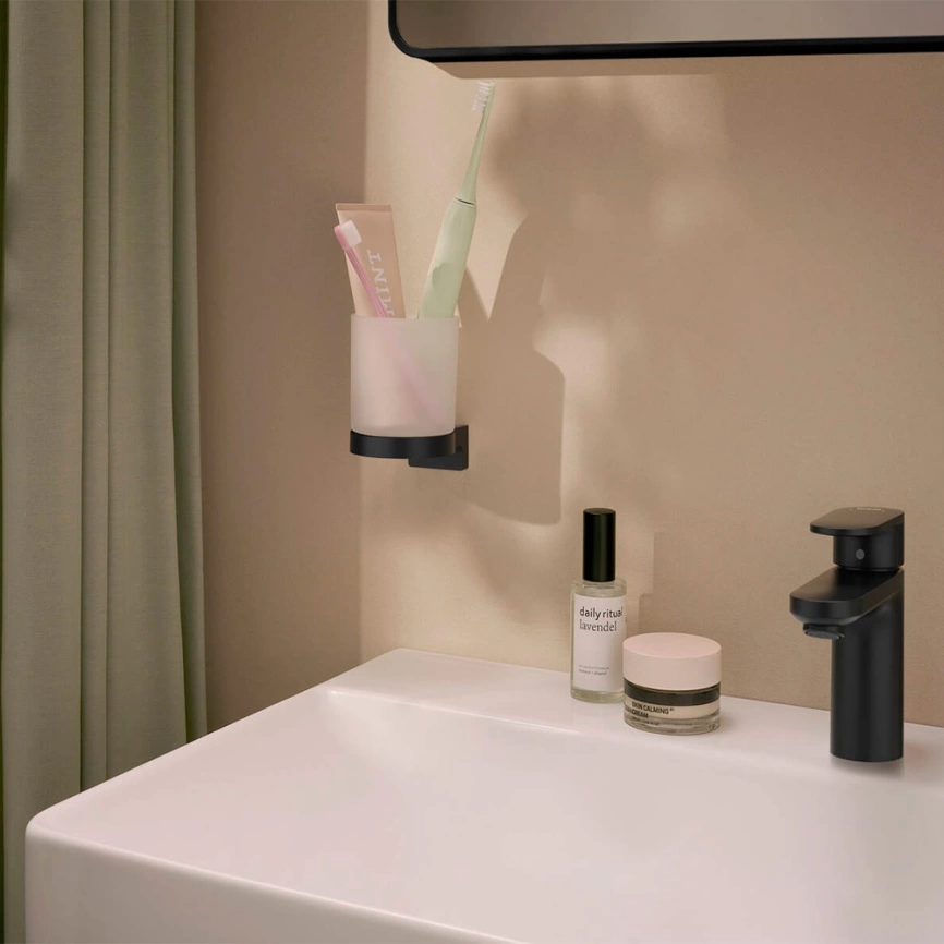 Подстаканник для зубных щёток Hansgrohe AddStoris S 41769670 черный - фото 1