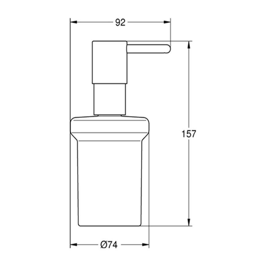 Дозатор для жидкого мыла Grohe Essentials 40394GL1 золото - схема