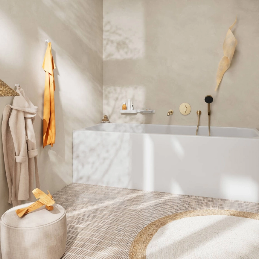 Излив для ванн настенный Hansgrohe Tecturis S 73411140 бронза - фото 1