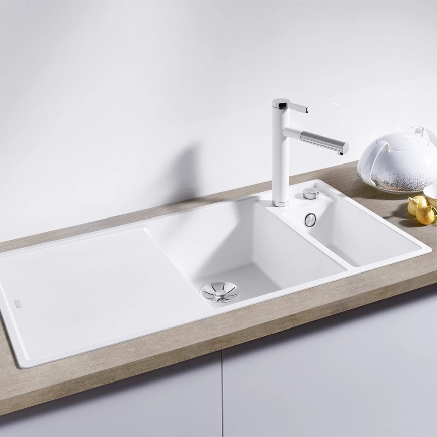Мойка кухонная Blanco Axia III 6 S 524657 левая белая - фото 4