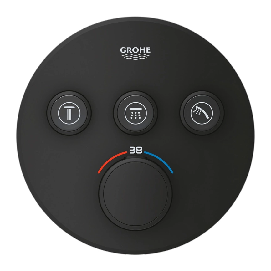 Внешняя часть смесителя для душа Grohe Grohtherm SmartControl 29508KF0 черный - фото 2