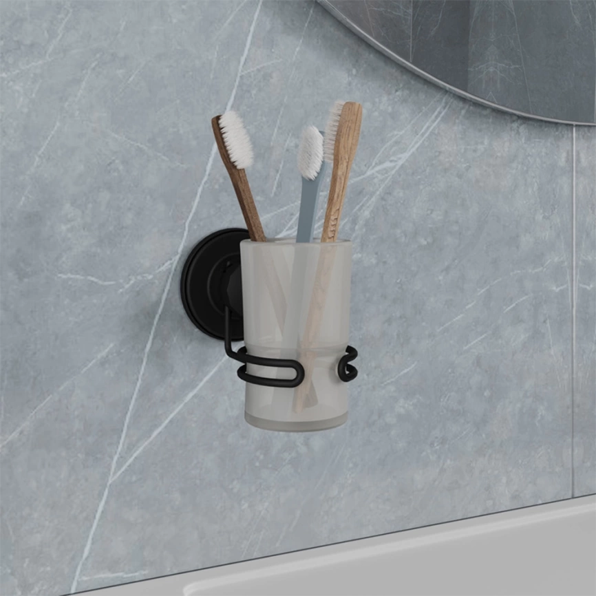 Подстаканник для зубных щёток Milardo Easy EASBWSGM45 черный - фото 1