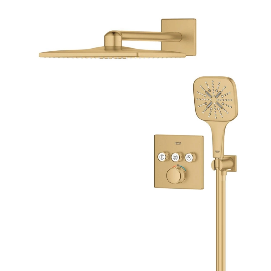 Душевой комплект Grohe Grohtherm SmartControl 34864GN0 золото с термостатом - фото 3