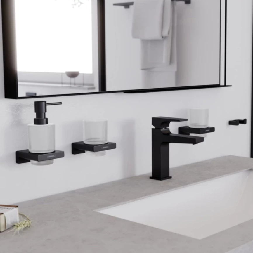 Подстаканник для зубных щёток Hansgrohe AddStoris 41749670, черный - фото 1