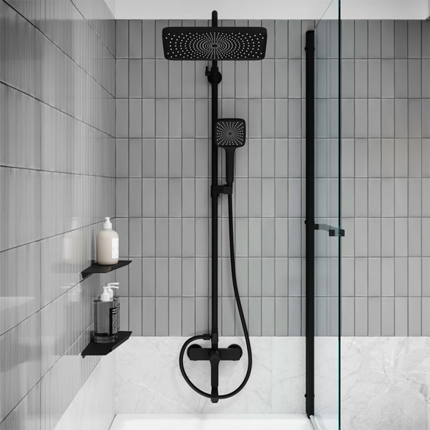 Душевая стойка Iddis Parker PARBL3Fi06, черный - фото 1
