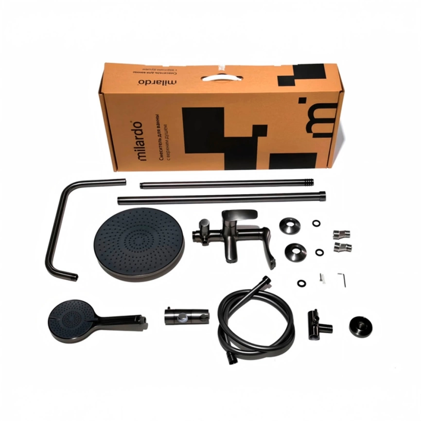 Душевая стойка Milardo Rora RORGM4FM06 графит - фото 3