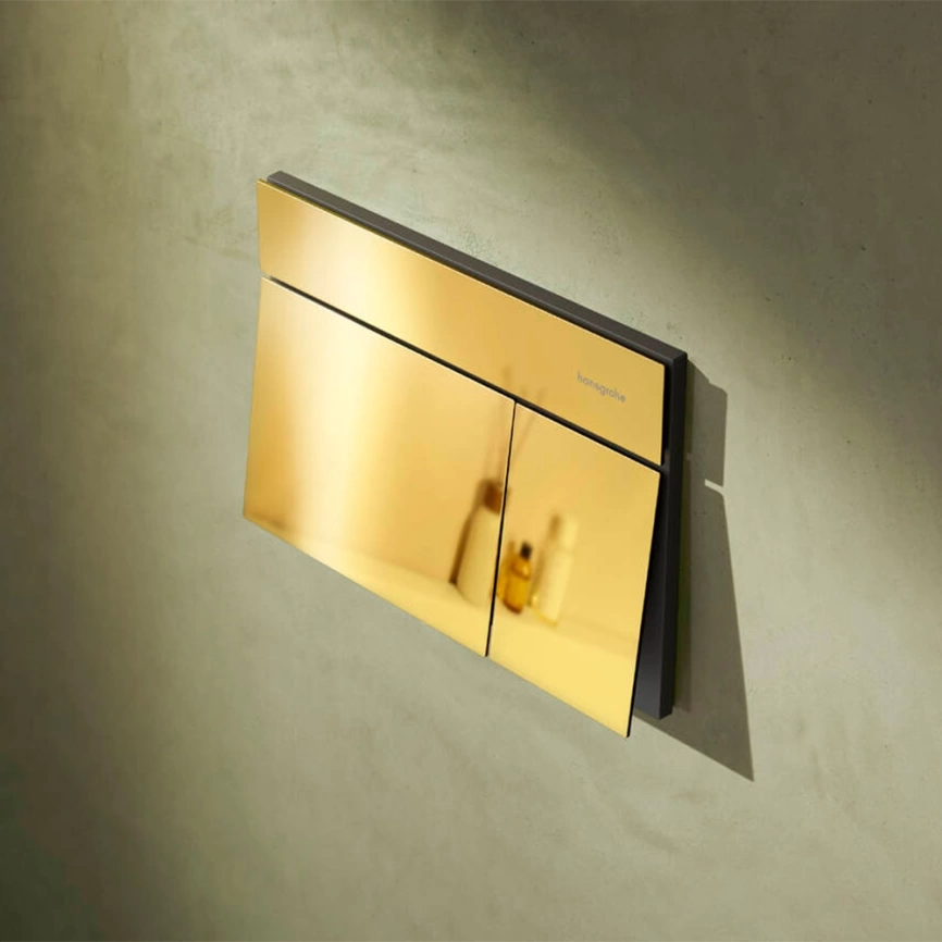 Панель смыва для инсталляции Hansgrohe iFrame Element E 66003990 золото - фото 1