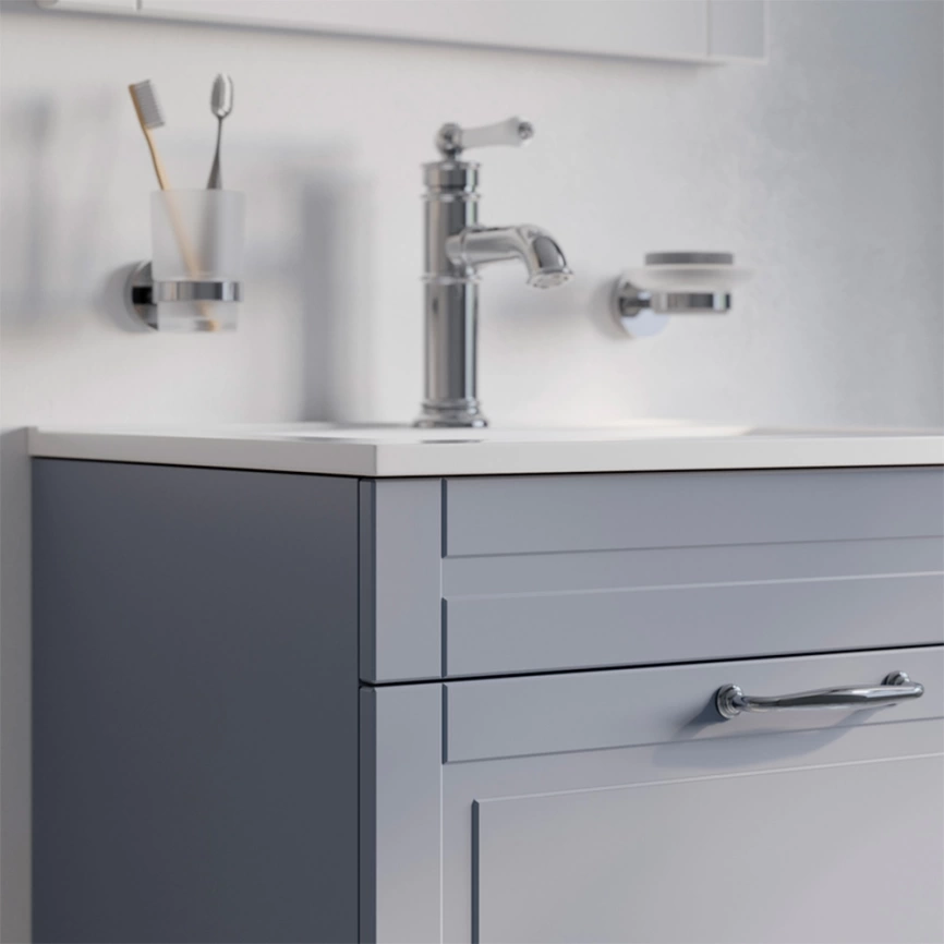 Тумба с раковиной напольная Iddis Oxford 60 OXF60L0i95K серая светлая - фото 5