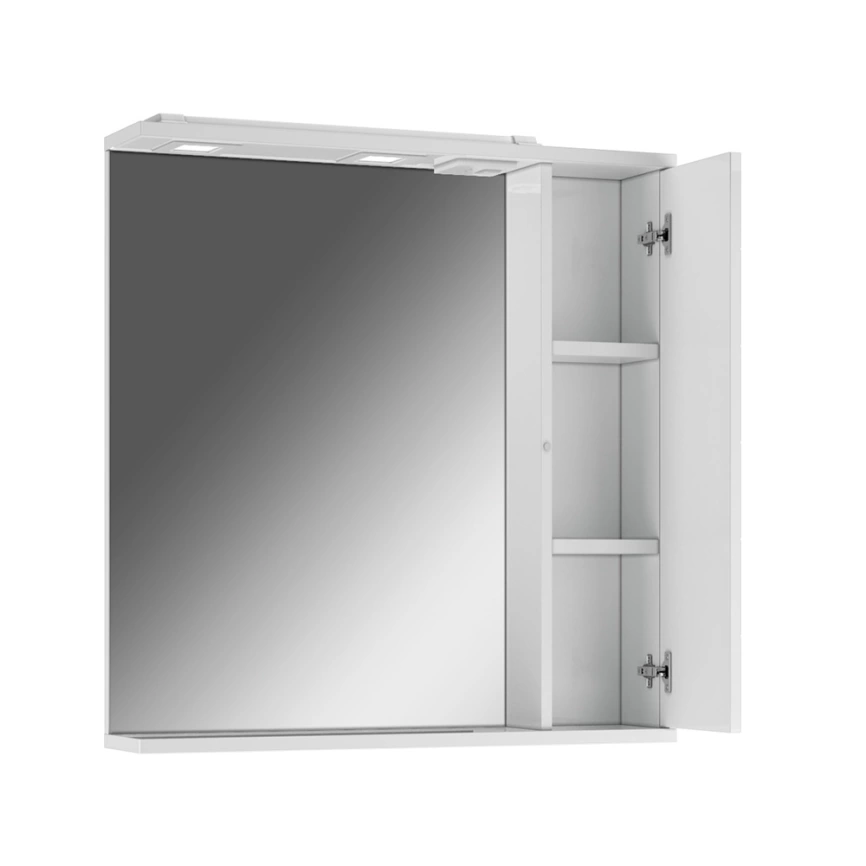 Зеркало-шкаф навесное Домино Cube 75, правый с подсветкой - фото 2