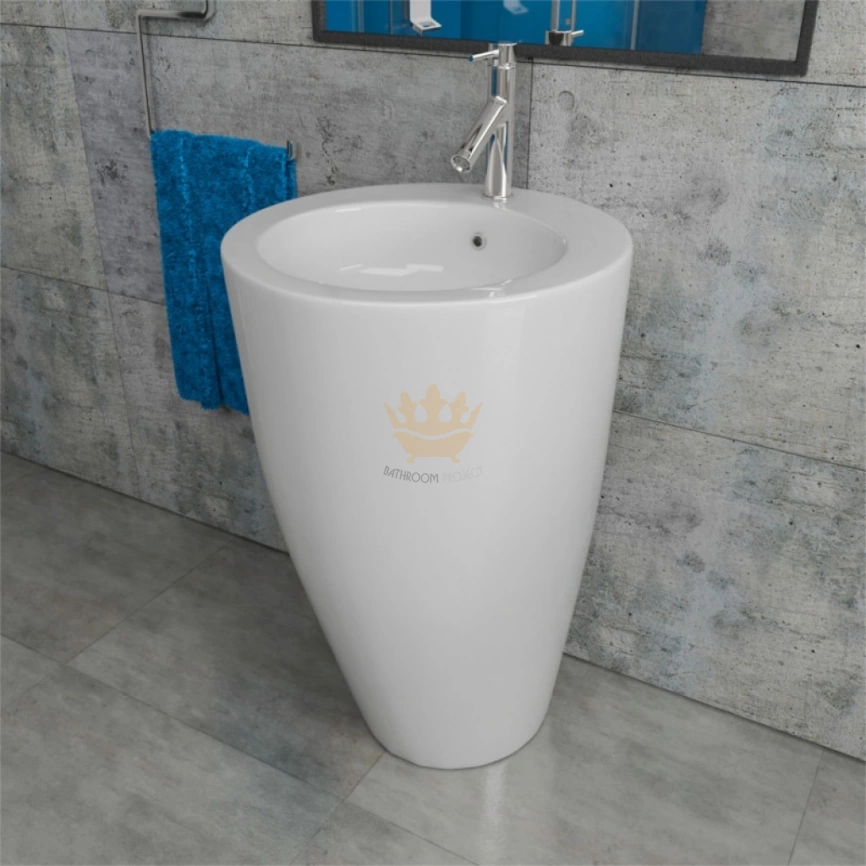 Раковина напольная Keralux D6301B монолитная - фото 1