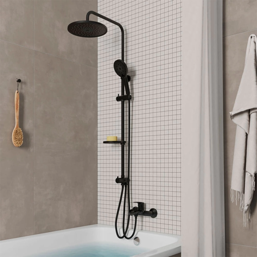 Душевая стойка Milardo Ideal Spa ILSBL3FM76, черная - фото 1