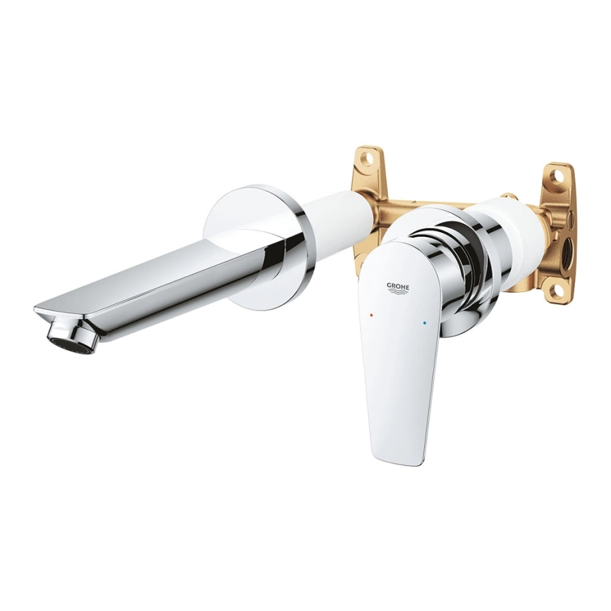 Смеситель для раковины Grohe BauEdge 20474001 настенный, хром - фото 3
