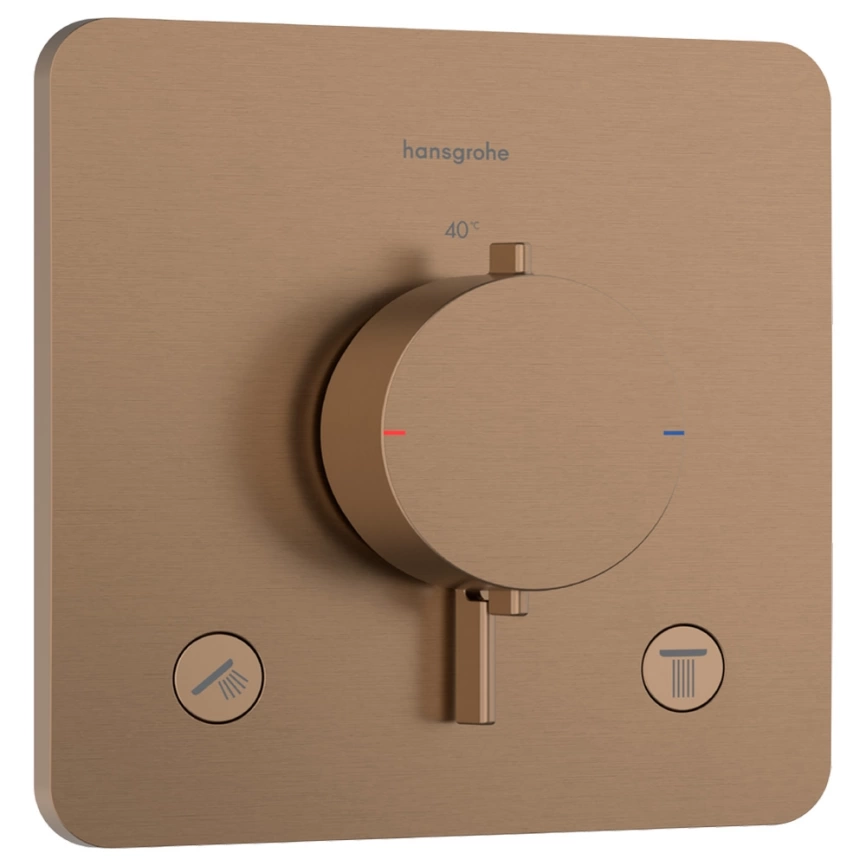Смеситель для душа Hansgrohe Ecostat Comfort Q 33713140 с термостатом бронза