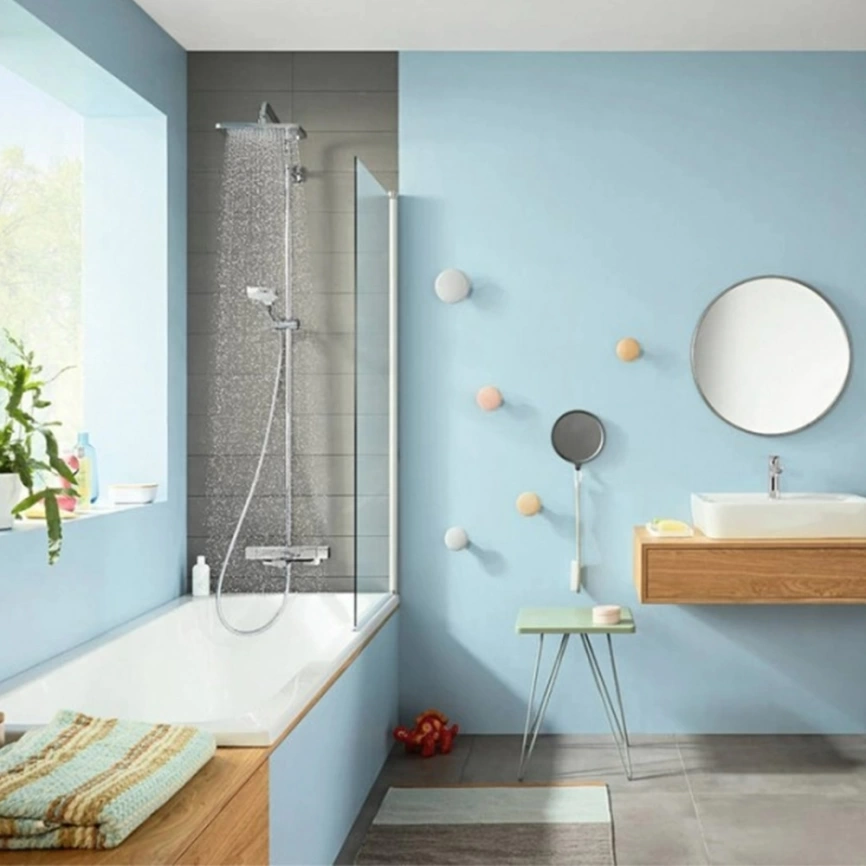 Душевая стойка Hansgrohe Croma E Showerpipe 27687000 с термостатом - фото 1