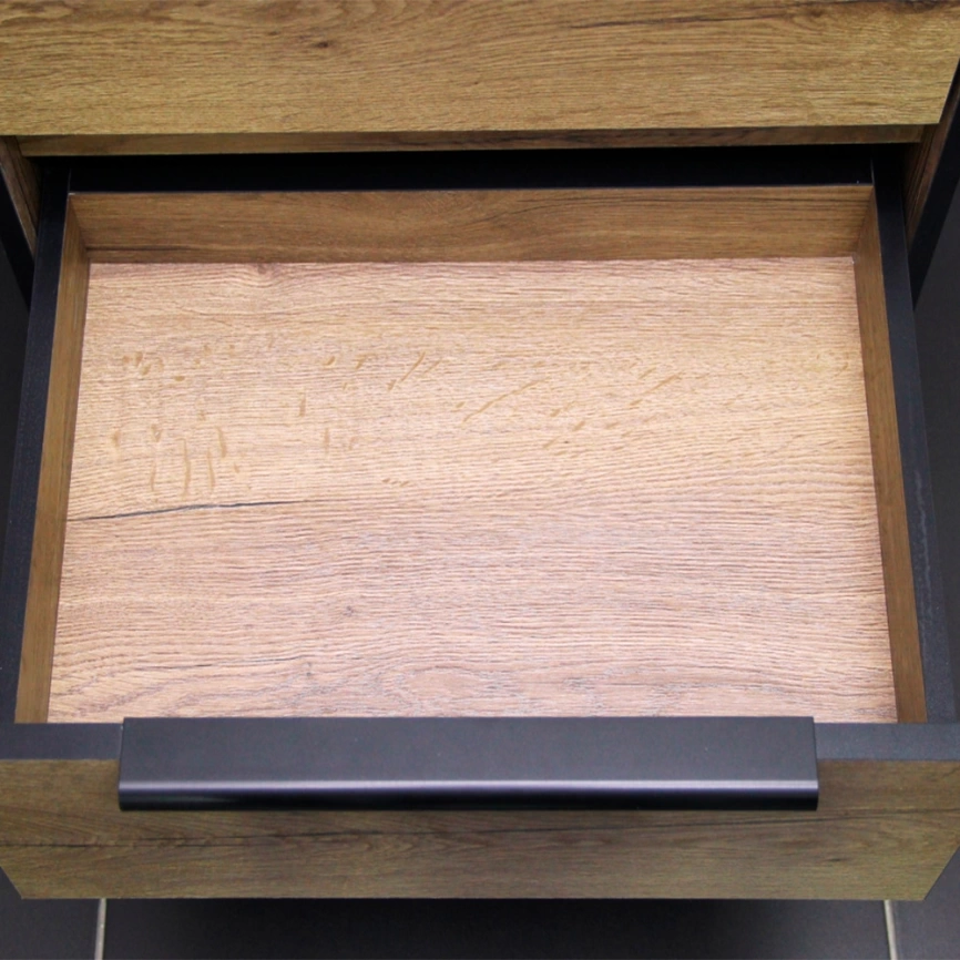 Тумба с раковиной подвесная Домино Alfa B2 60 дуб галифакс табак - фото 8