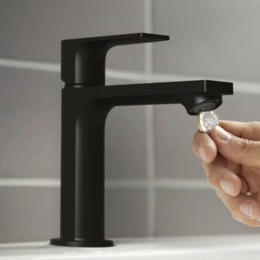 Смеситель для раковины Hansgrohe Rebris E 72557670, черный - фото 2