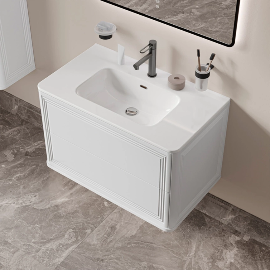 Тумба с раковиной подвесная Iddis Oxford Neo 80 OXN80W0i95K белая - фото 1