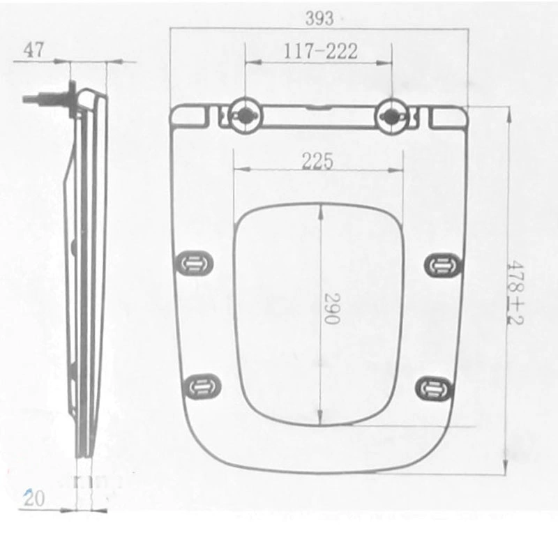 Сиденье для унитаза AM.PM Inspire V2.0 C50A7851WH, белый - схема