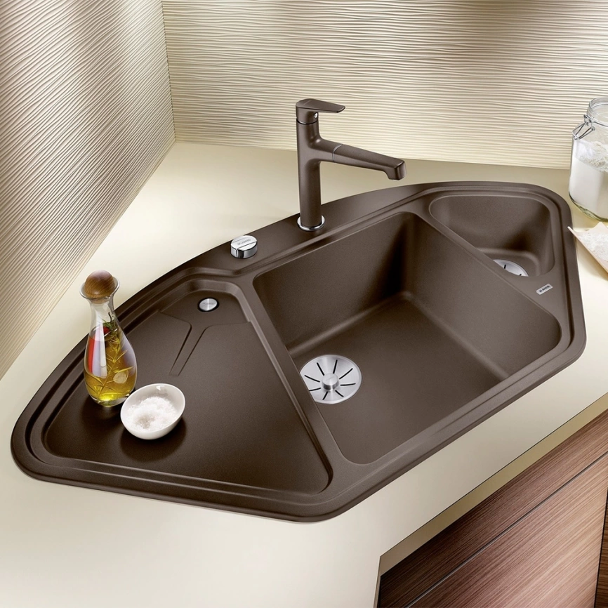 Мойка кухонная Blanco Delta II 523669 кофе - фото 1