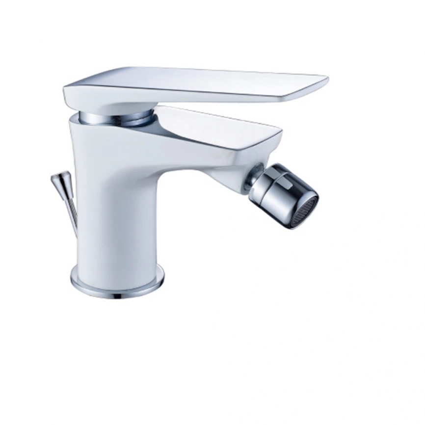 Смеситель для биде Lemark Allegro LM5908CW, белый/хром с донным клапаном